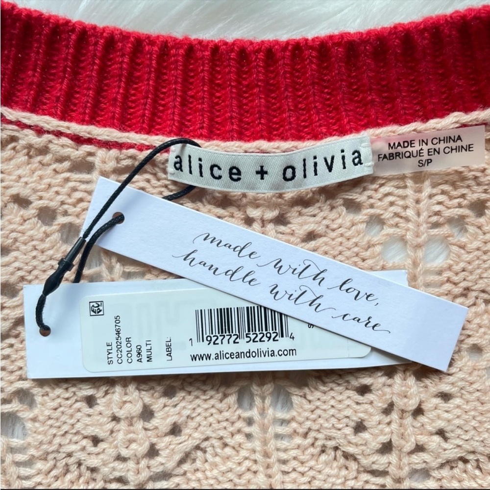 Alice + Olivia Kitty Puff Sleeve Cardigan Sweater S NWT - Picture 15 of 16